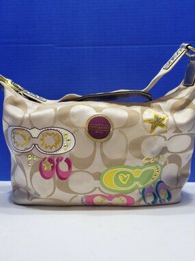 Coach | Bags | Coach Black Signature Hobo Bag No F3739 | Poshmark